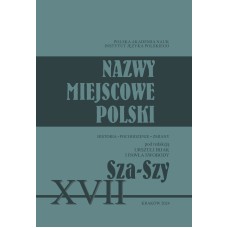 Nazwy miejscowe Polski - tom XVII: Sza-Szy
