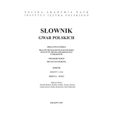 Słownik gwar polskich, t. 11, z. 1 (36) 