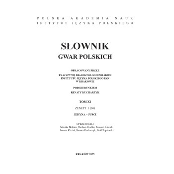 Słownik gwar polskich, t. 11, z. 1 (36) 