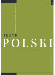 Język Polski. Rocznik CVI zeszyt 1