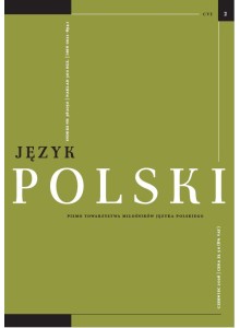 Język Polski. Rocznik CVI zeszyt 2