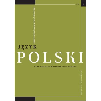 Język Polski. Rocznik CVI zeszyt 2