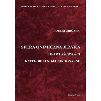 Robert Mrózek, Sfera onimiczna języka