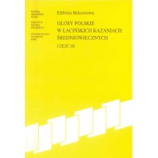 Elżbieta Belcarzowa, Glosy polskie w łacińskich... Część III 