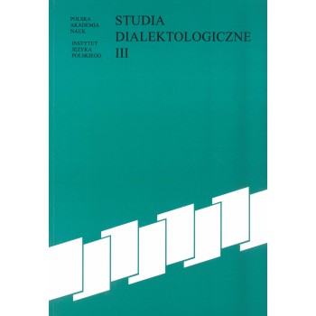 Studia dialektologiczne III