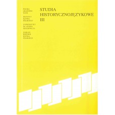 Studia historycznojęzykowe III